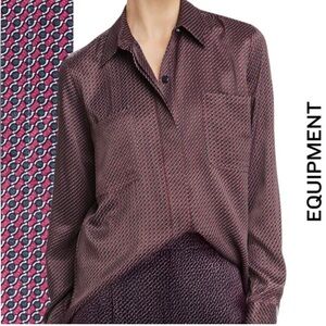 Equipment Sateen Patterned Button-Up Shirt. Excellent Condition. No flaws.